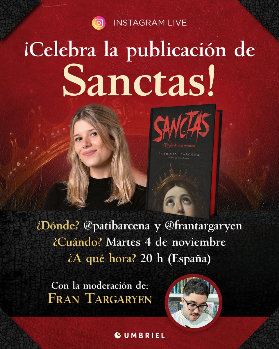Ediciones_Urano's tweet image. ¡¡¡Por fin!!! Hoy sale a la venta el esperado libro de Patricia Ibárcena y no os podéis perder este #InstagramLive con su autora. Todos los detalles en la imagen... 👇