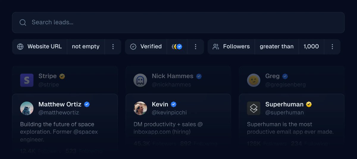 🚨 <a href="/InboxApp_/">Inbox</a> Update

We shipped our biggest leads and search update yet.

Search, filter, upload, scrape and segment at scale.

Let’s walk through the November release 🧵