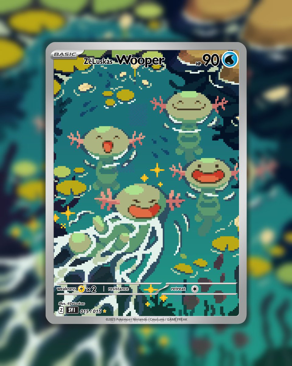 Summer in Johto, time to Woopers party!☀️🌊

#pixelart #ドット絵 #pixel #pokemon #pokemontcg