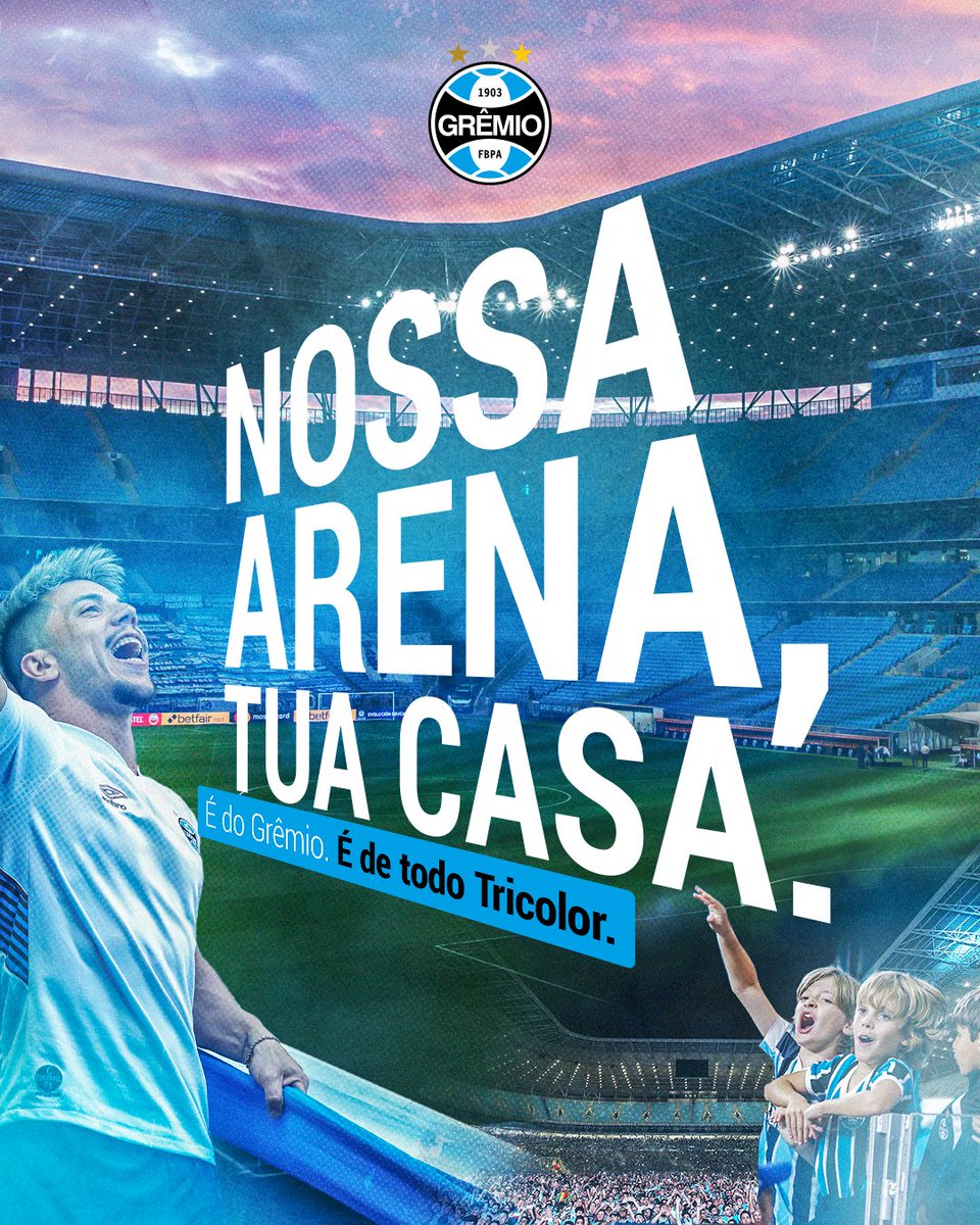 Arena é casa porque tem família;
É casa porque tem sentimento;
É casa porque tem memória;
Tu vem, canta, vibra, respira e percebe:
tudo isso é fruto da tua paixão, da tua dedicação.

Na quarta, vem pra tua casa!
📲arenapoa.com.br

#NossaArenaTuaCasa 💙