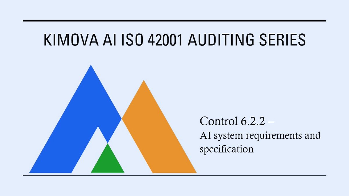 KimovaAI's tweet image. Mastering #ISO42001: How to Define and Document Requirements for Trustworthy #AISystems.

Website- kimova.ai 
Blog: linkedin.com/pulse/control-…

#KimovaAI #TurboAudit #CyberSecurity #ISMS #ISO #ISO27001 #AI #EU #Audit #AuditAutomation #AIMS #ResponsibleAI