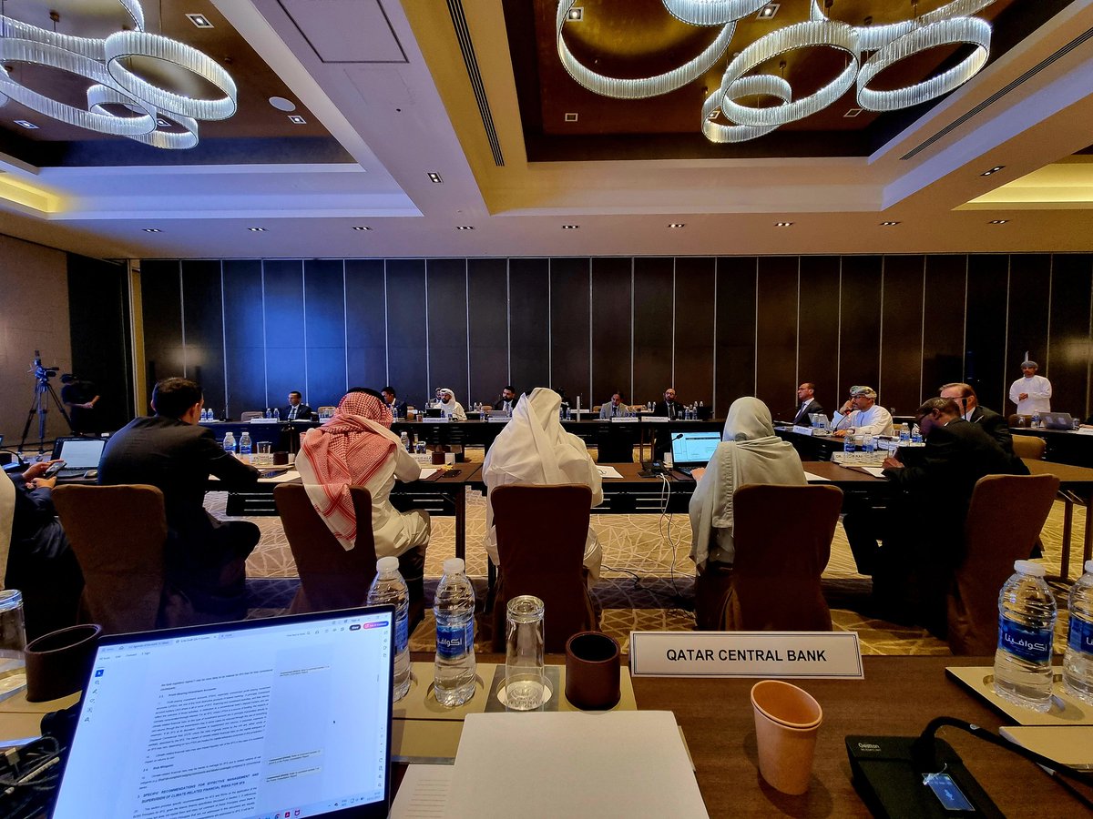 Jachattha's tweet image. Regulators meet in #Muscat 🇴🇲 for #IslamicFinance at the 66th Meeting of the #TechnicalCommittee of the Islamic Financial Services Board (IFSB) held today, Chaired by Mr Saud Al Busaidi from the Central Bank of Oman (#CBO). 

A very productive technical #deliberations for…