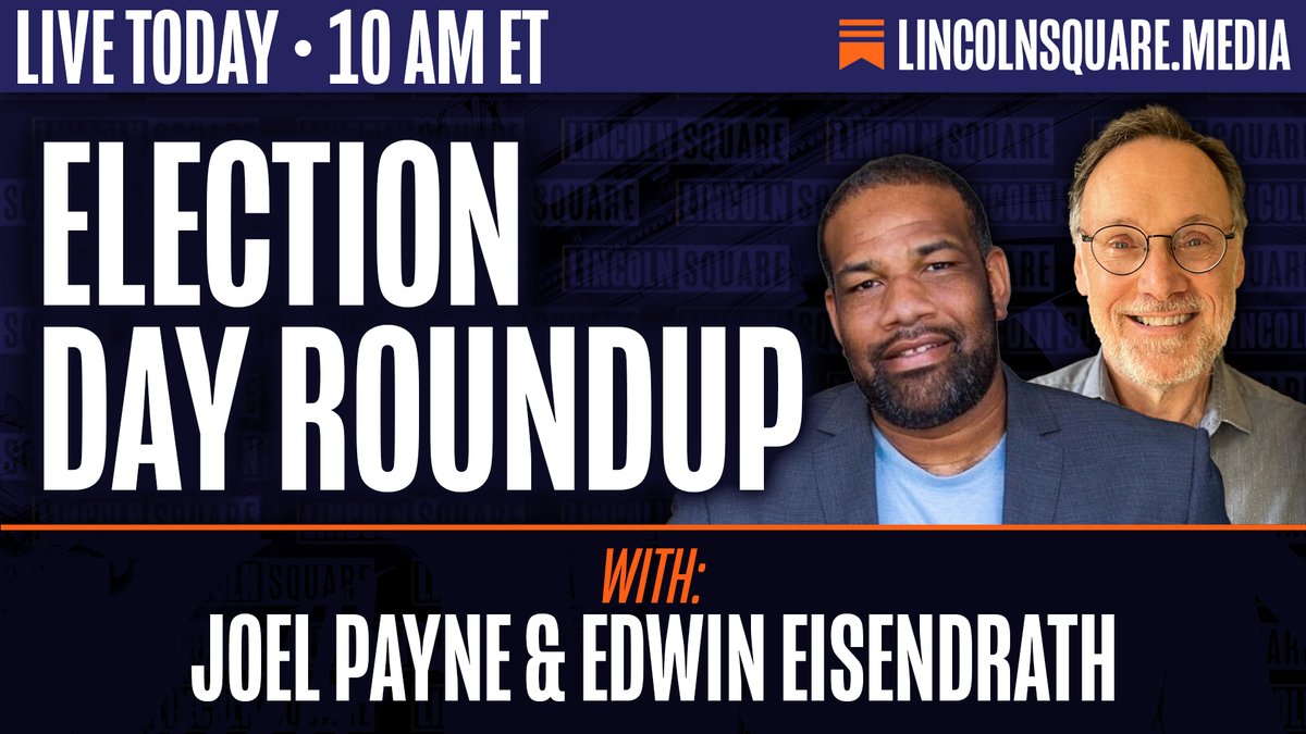 LincolnSquareHQ's tweet image. LIVE AT 10 AM ET - The first of an @eisendrath - filled week at Lincoln Square! @paynedc, Democratic strategist (of @MoveOn)joins live for an Election Day 2025 (November 4th) brief!

open.substack.com/live-stream/75…

Subscribe for free to watch and join the chat!