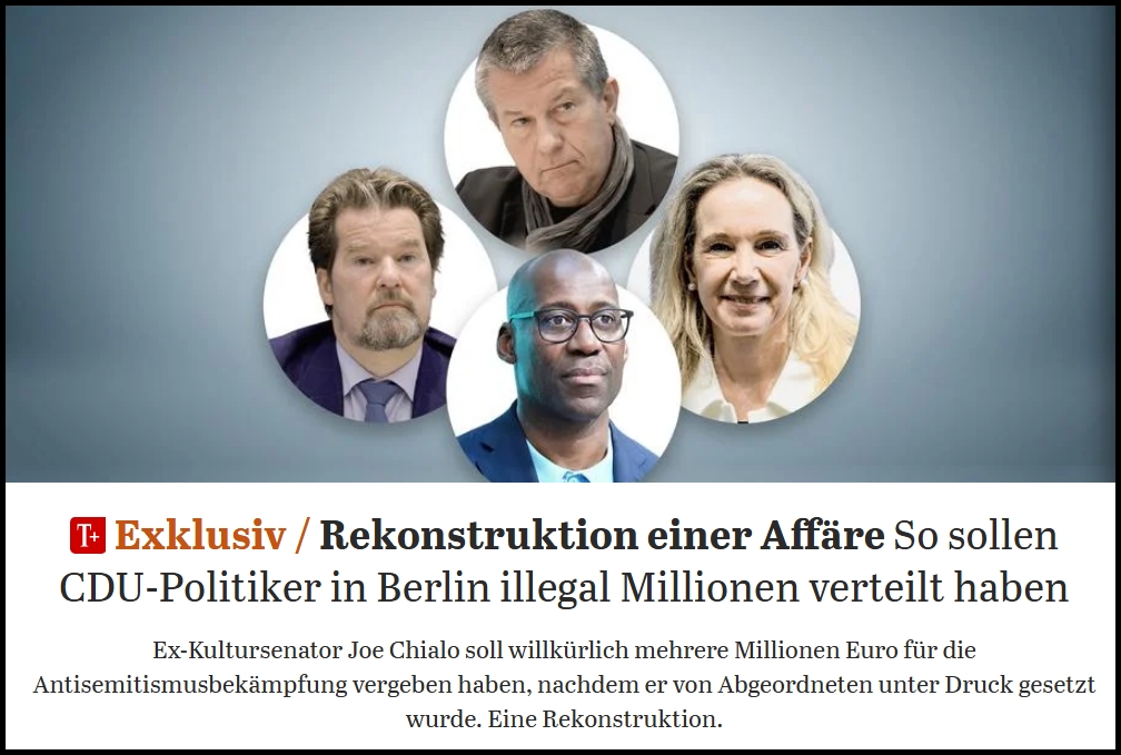 "Parteipolitische Schwerpunktsetzung" 
Für die gute Sache sitzt bei der Berliner #CDU die Steuerkohle locker. #Chialo
👉archive.ph/pAY4f