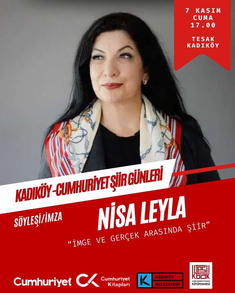 nisaleyla's tweet photo. #Tesak #kadıköy #cumhuriyetşiirgünleri #nisaleyla https://t.co/RxilxAYUTg