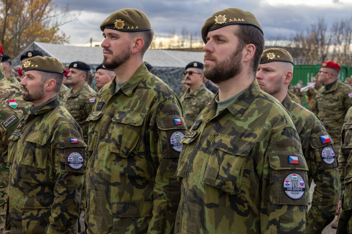 HQMNDC's tweet photo. 🎖️HQ MND-C Commander, MG Tibor Králik, addressed the soldiers participating in the #StrongBastion2025 exercise during the opening ceremony.
“Let us commence with confidence💪, professionalism🪖, and determination.🛡️”
#HQMNDC #STBA25 #militaryexercise https://t.co/f5yY2Xo57s