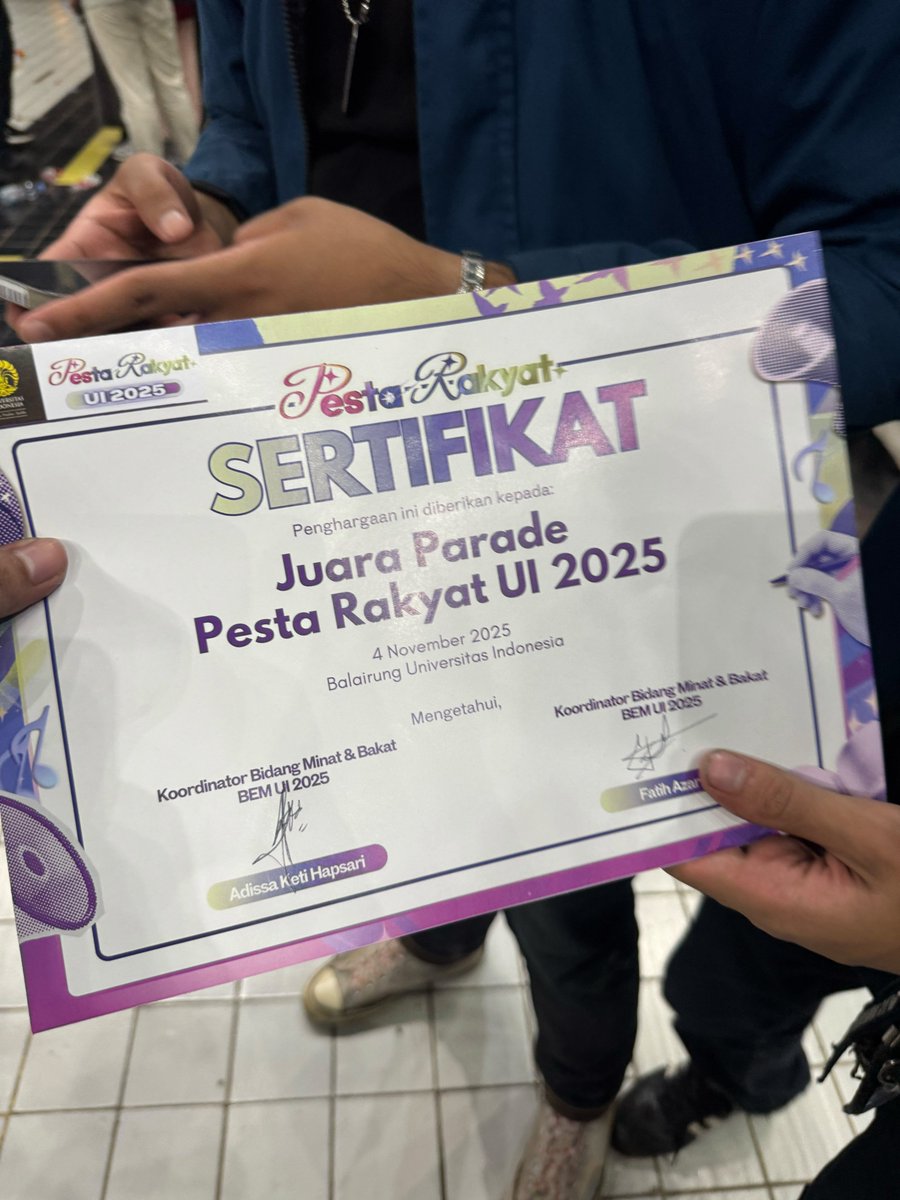 kastratofe's tweet image. Fakultas Teknik wins Parade Pesta Rakyat UI 2025.