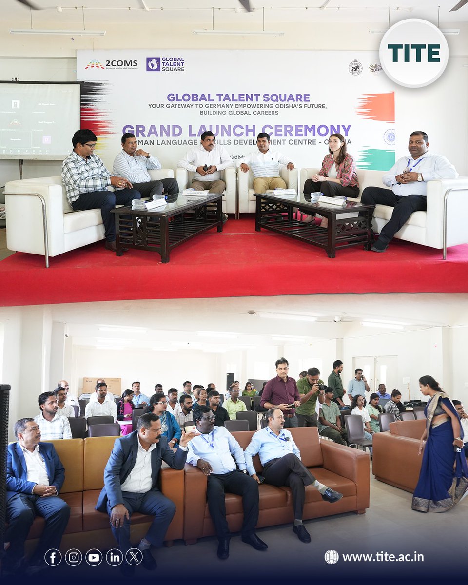 tite_official_'s tweet image. Glimpses from the Grand Launch of Global Talent Square at TITE! 🎉 Hosted by 2COMS Group &amp;amp; OSDA, the event unveiled the German Language Skills Centre a Gateway to Germany! 
Empowering global careers! ✨

#GlobalTalentSquare #2COMS #OSDA #TITE #SkilledInOdisha #Odisha #Germany