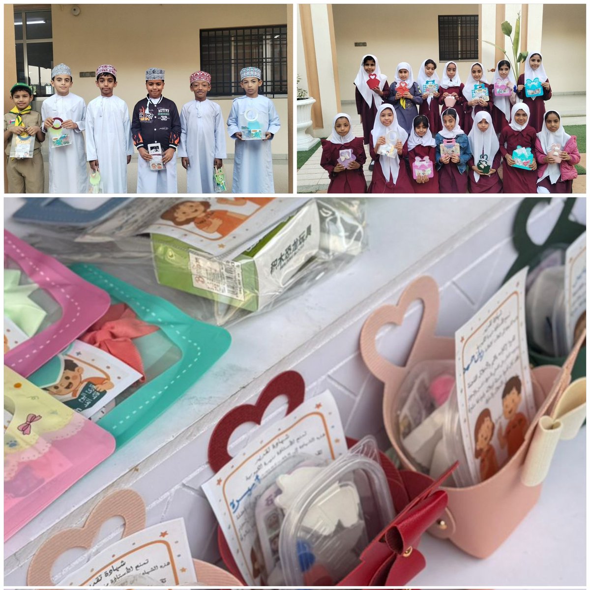 كرّمت الأستاذة منيرة الكيومية مجموعة من طلابها  ضمن مبادرتي ( هيا معا نحو أخلاق تربوية) و( تبادل القصص)كانت لحظات جميلة تعكس ثمرة الجهد والتشجيع، وتتمنى لهم دائمًا مواصلة التميز خُلقًا وثقافة...
#فعاليات_تعليمية_شمال_الباطنة