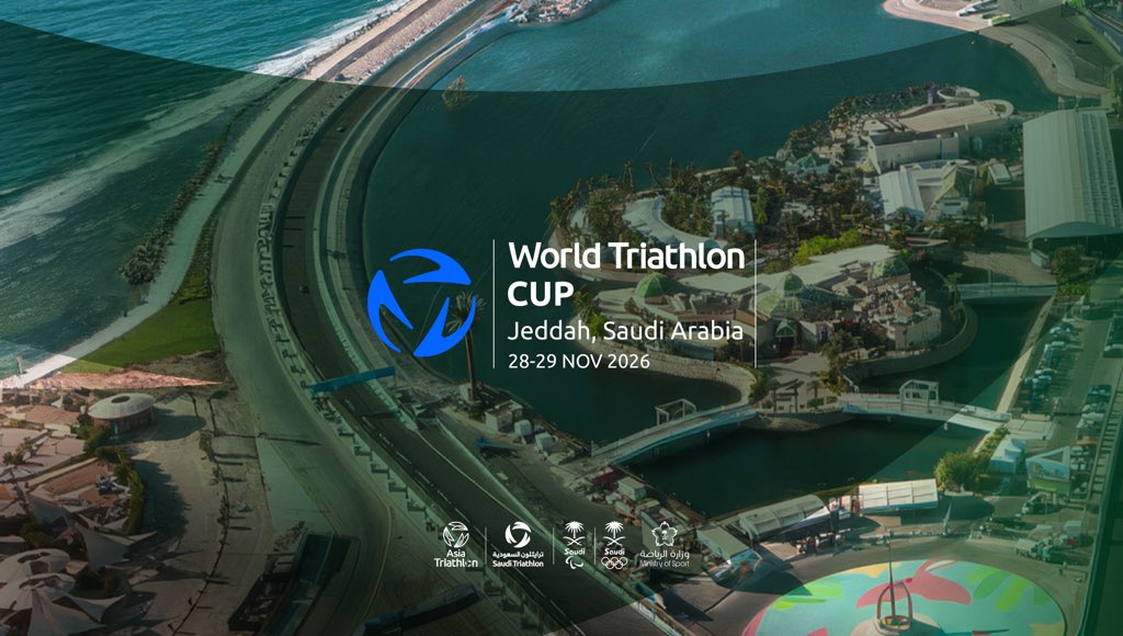 TriathlonKSA's tweet photo. ترايثلون العالمية تعلن عن استضافة السعودية لجولة من سلسلة كأس العالم للترايثلون في جدة نهاية ٢٠٢٦

World Triathlon announced Saudi Arabia is to host a World Cup series event in Jeddah at the end of 2026
#ترايثلون_السعودية #saudi_triathlon https://t.co/zGDDRIwXy3
