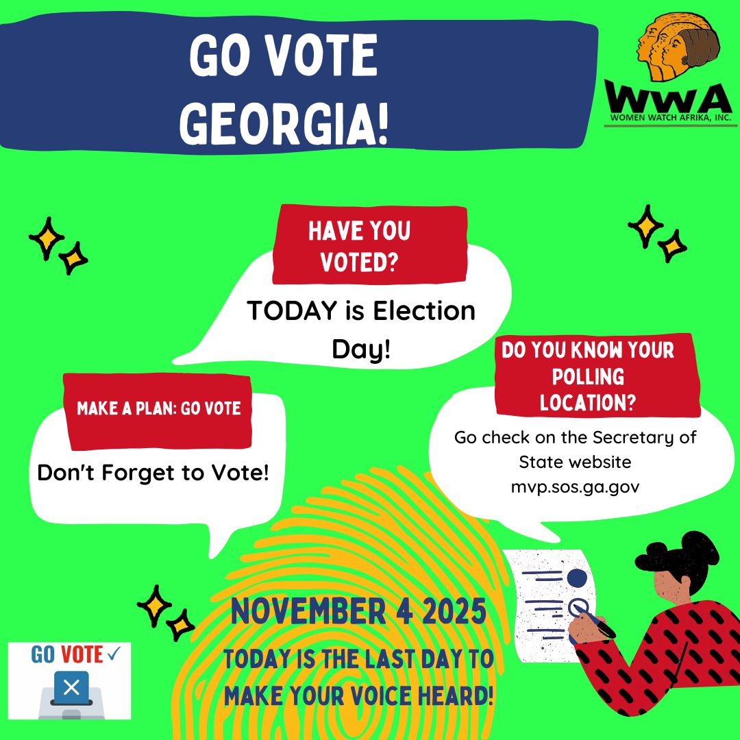 Go Vote Georgia!  TODAY is Election Day!

Have You VOTED?

Today is your LAST chance to make your Voice Heard in this election.

#GoVoteGeorgia