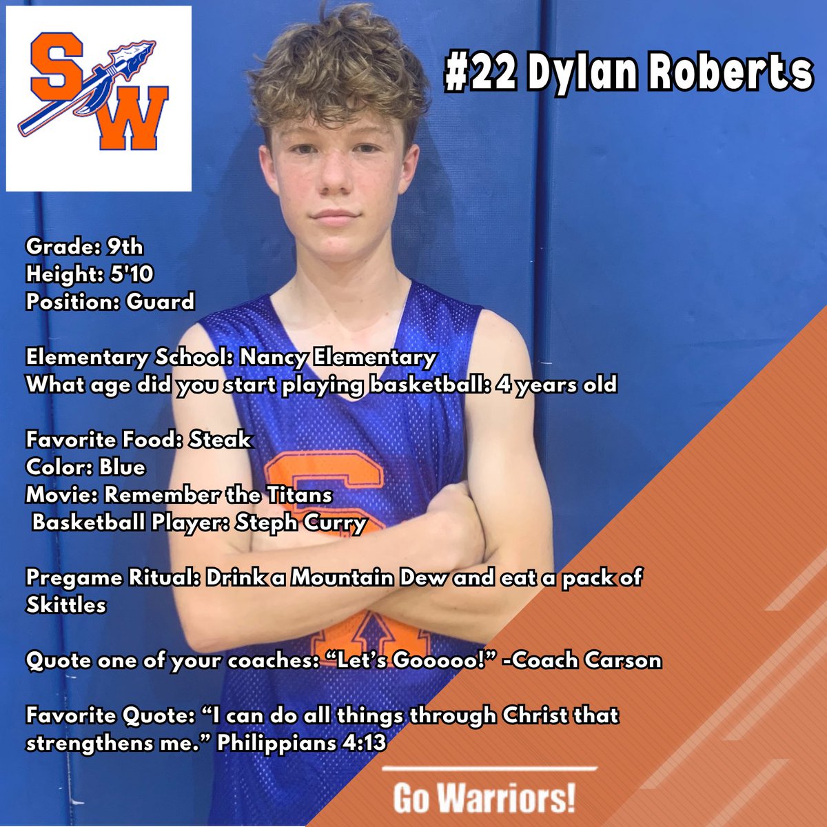 Freshman Guard. Dylan Roberts! #ALL4SW #ALL4TOLLY