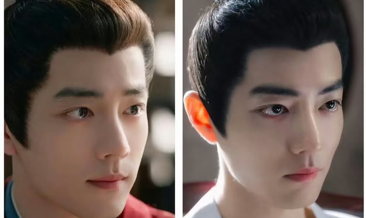Xiao Zhan as Zhanghai is amazing because the left one is a cute bunny and the right is a sly fox 😭😭😭
