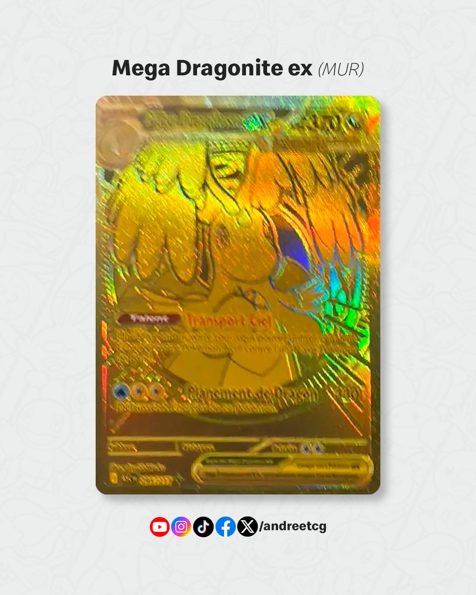 andreetcg's tweet photo. Se han empezado a filtrar imágenes de lo que posiblemente sean nuevas cartas de #MegaDragonite en sus rarezas MUR y SIR del nuevo High Class Set que está por venir: #MegaDreams 🤩🐉

¿Qué te han parecido estas cartas?
¿Crees que al final sí sean las que veamos en los sets? 👀😶 https://t.co/KYBHtsrlDX