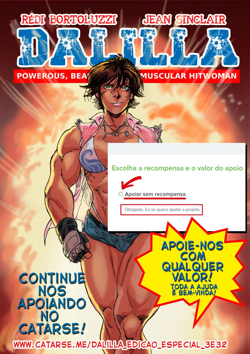 jeansinclairBR's tweet image. Você pode apoiar a  nossa HQ, DALILLA, de várias formas.
Versão impressa com frete incluso
Pegar o seu exemplar comigo lá no Artists´Valley da CCXP
Versão digital em PDF
Tem até a opção de ajudar o projeto com qualquer valor.
Escolha a melhor opção que mais lhe agrade
Obrigado!