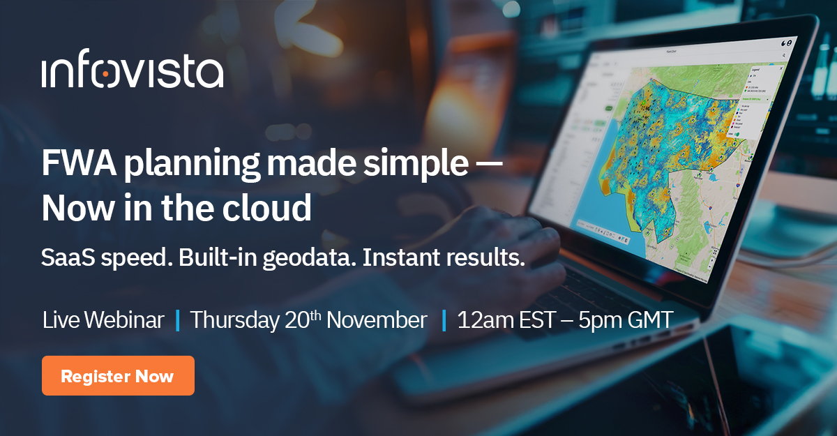 Infovista's tweet image. #FWA is reshaping connectivity. #NetworkDesign must keep up. With #PlanetCloud, you can plan &amp;amp; optimize FWA networks in-browser, with built-in geodata and automated optimization.

📅 Join our live demo on Nov. 20, 18:00 CET
👉 Register: eu1.hubs.ly/H0pgzW10