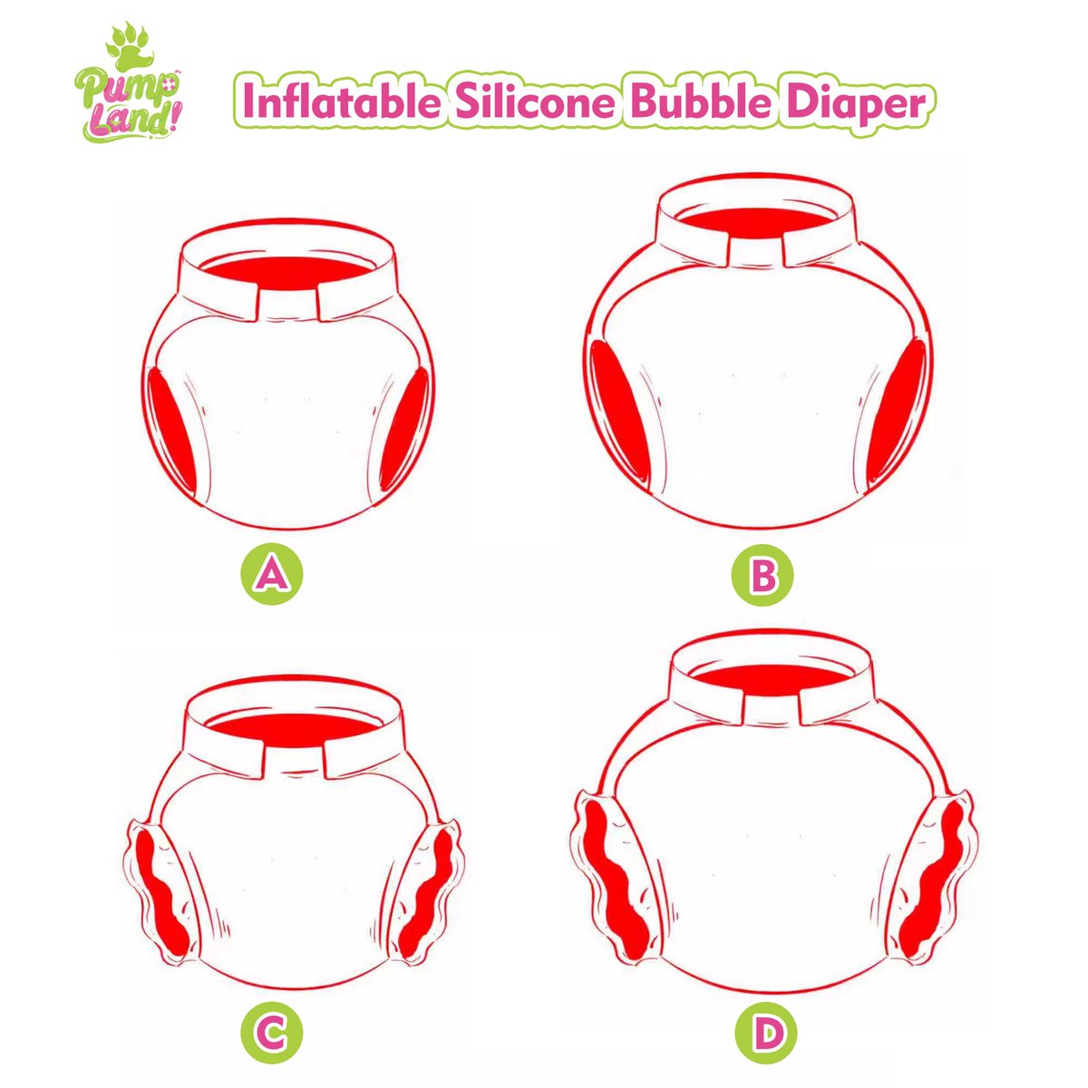 🎈 Vote Time! Pumpland Silicone Inflatable Bubble Diapers Are In The Works🫧

From our last inflatable bodysuit survey—so many of you begged for inflatable diapers, and we’re making it happen!

We’ve drafted 4 short styles: Do you want rounder shapes or more snug fits? Lace
