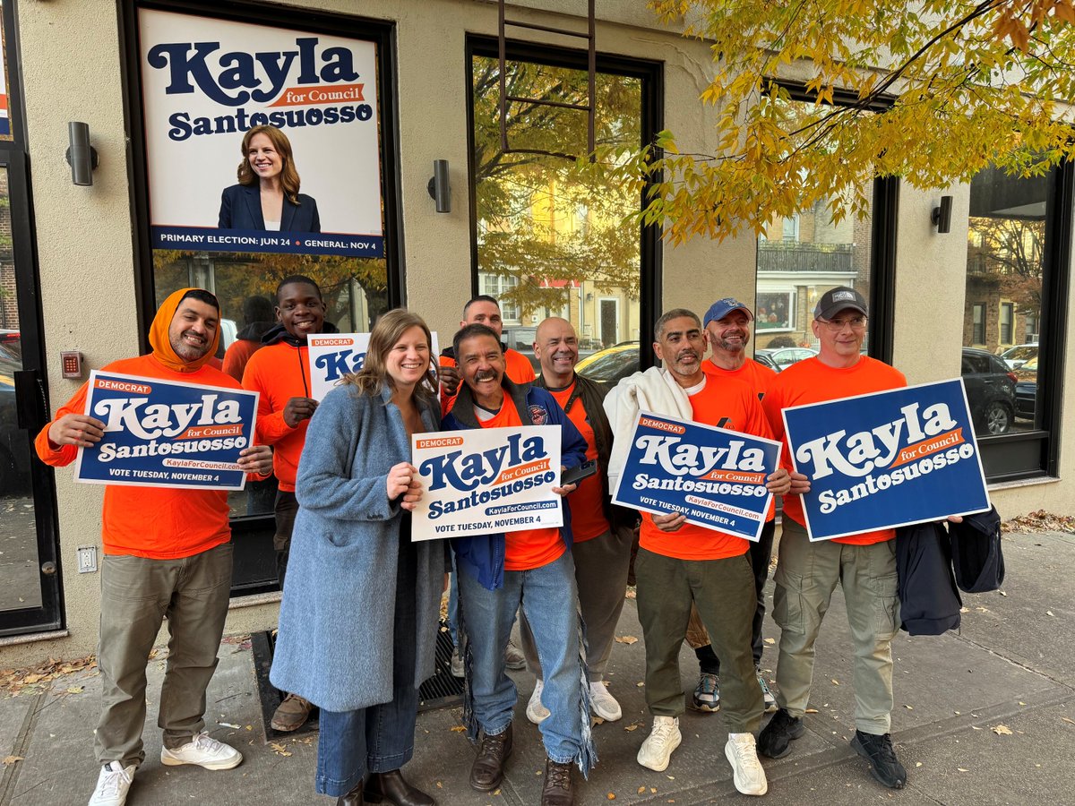 CarpentersNyc's tweet image. Let’s hear it for our #UnionCarpenters! These dedicated members are fired up to help get our carpenter-endorsed candidate @kaymsanto, across the finish line today #CarpentersRISE