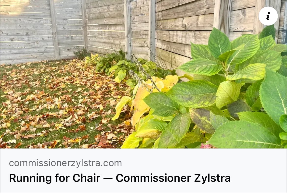 Yesterday, I let my colleagues know that I would be offering myself as a nominee for the Chair position at our election in January 2026. 

Although it may sound unusual for me to say this as the only Democrat on an otherwise all-Republican board, there are a few reasons why I