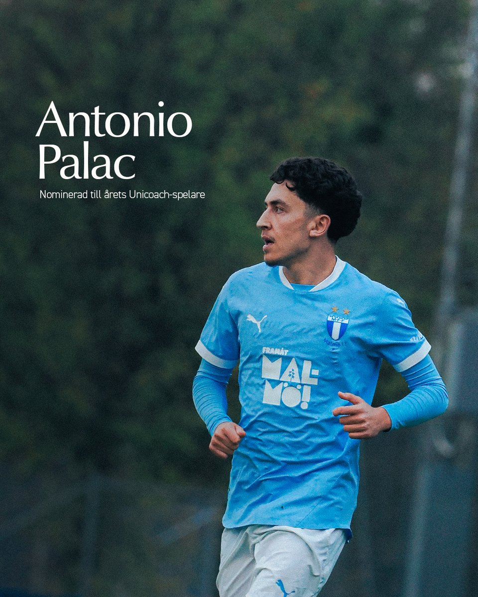 Malmo_FF's tweet image. 🎖️ Antonio Palac är nominerad till årets Unicoach-anfallare efter fina insatser för MFF i P19 Allsvenskan!

Vinnaren tillkännages vid Allsvenskans Stora Pris senare i november.