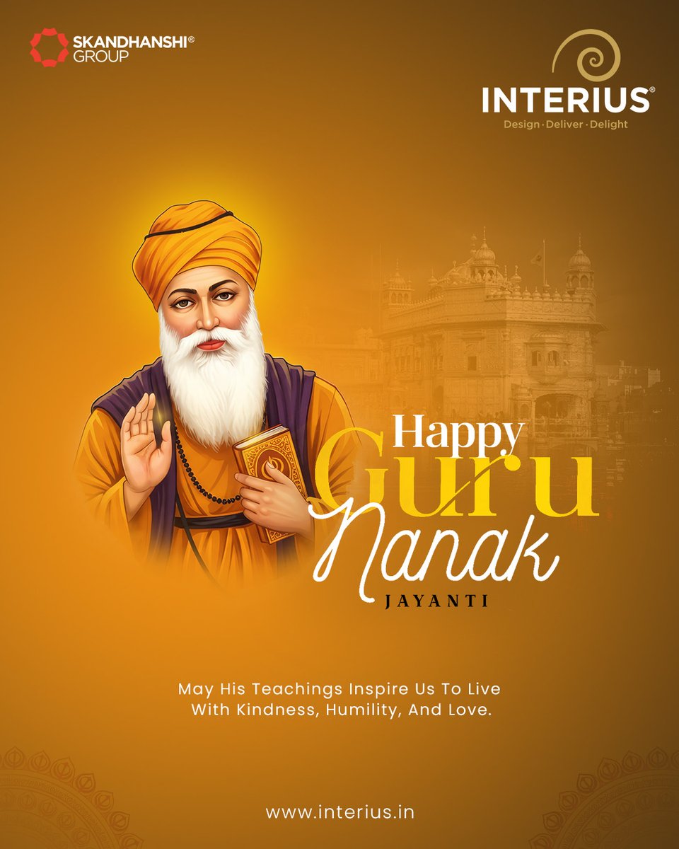 _interius's tweet image. 🙏 Wishing you all a Happy Guru Nanak Jayanti! 🙏
Let’s honor the divine teachings of Guru Nanak Dev Ji, whose words continue to guide us on the path of truth, humility, and compassion. ✨

#INTERIUS #GuruNanakJayanti #HappyGuruNanakJayanti #GuruNanakDevJi #GuruNanakJayanti2025