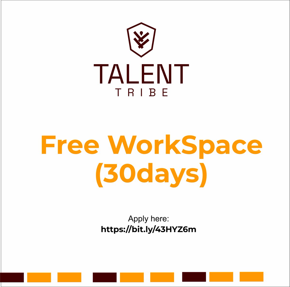 🎉 Free Workspace Alert for Oyo Tech Talent!

We're thrilled to announce that Oyo Talent Tribe is partnering with NUTStream Hub to offer FREE workspace access for 30 days!

Apply now (Spots are limited): bit.ly/43HYZ6m

Form Closing soon.