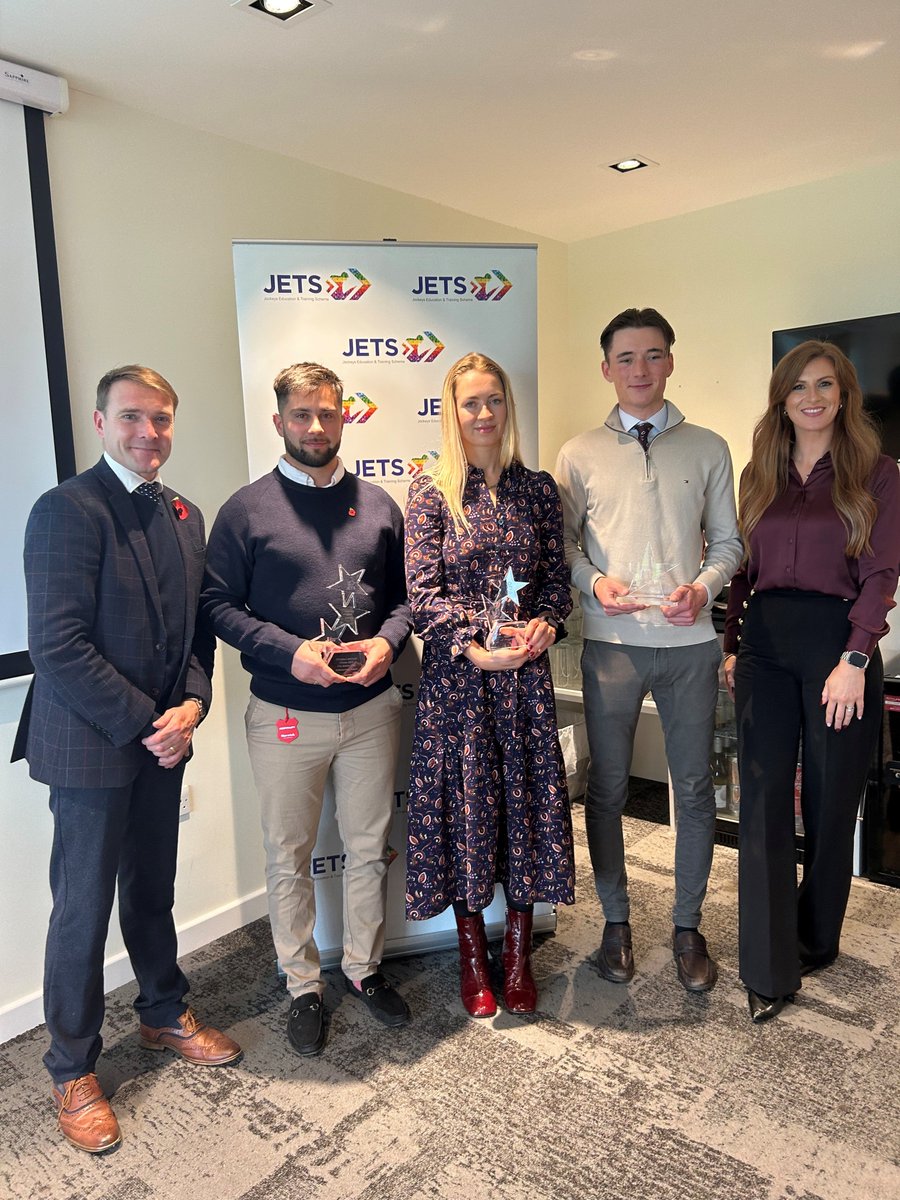 The winners of this year's #RichardDavisAwards were announced today <a href="/WarwickRaces/">Warwick Racecourse</a> demonstrating the wide range of careers that jockeys both whilst still riding and beyond - from bloodstock to neuroscience research and emergency services.  Find out more: jets-uk.org/news-and-video…