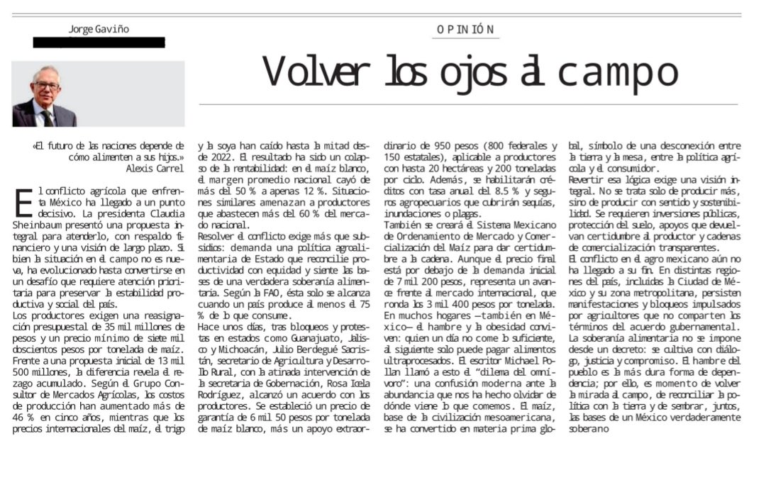 Volver los ojos al campo <a href="/LaCronicaDeHoy/">La Crónica de Hoy</a>