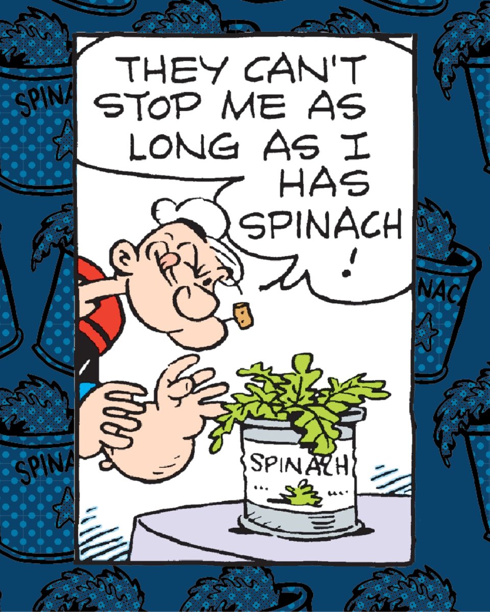 popeyetweetsk's tweet image. Nothin’ like me daily dose o’ muscle juice! 💪🥬 

#StrongToTheFinish #Spinach #Healthyeating #Popeye #Comics