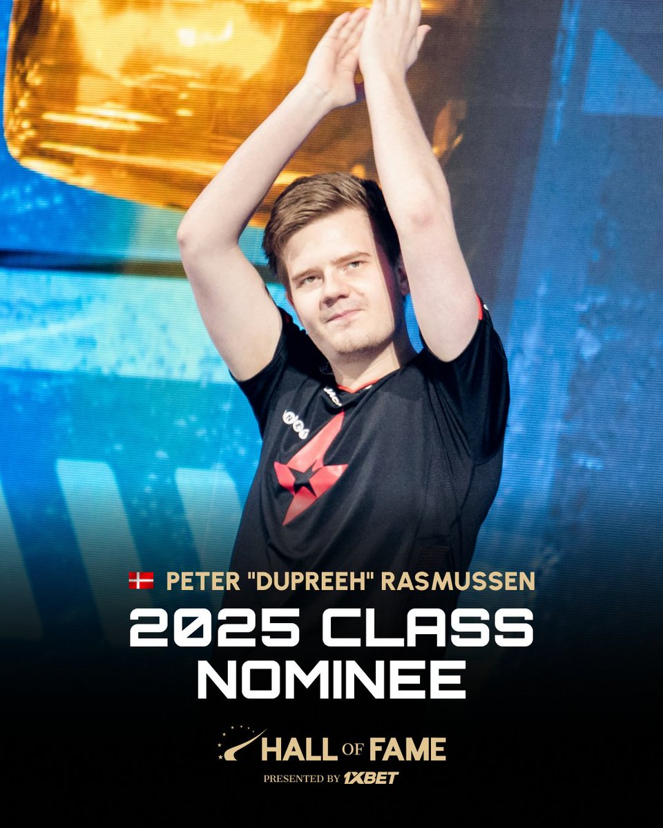 HLTVawards's tweet image. 2025 HLTV Hall of Fame Nominee:
🇩🇰 @dupreeh 

dupreeh is paragon of excellence for Danish Counter-Strike. His enviable versatility made him the backbone of one of the greatest dynasties in all of Esports history with Astralis.