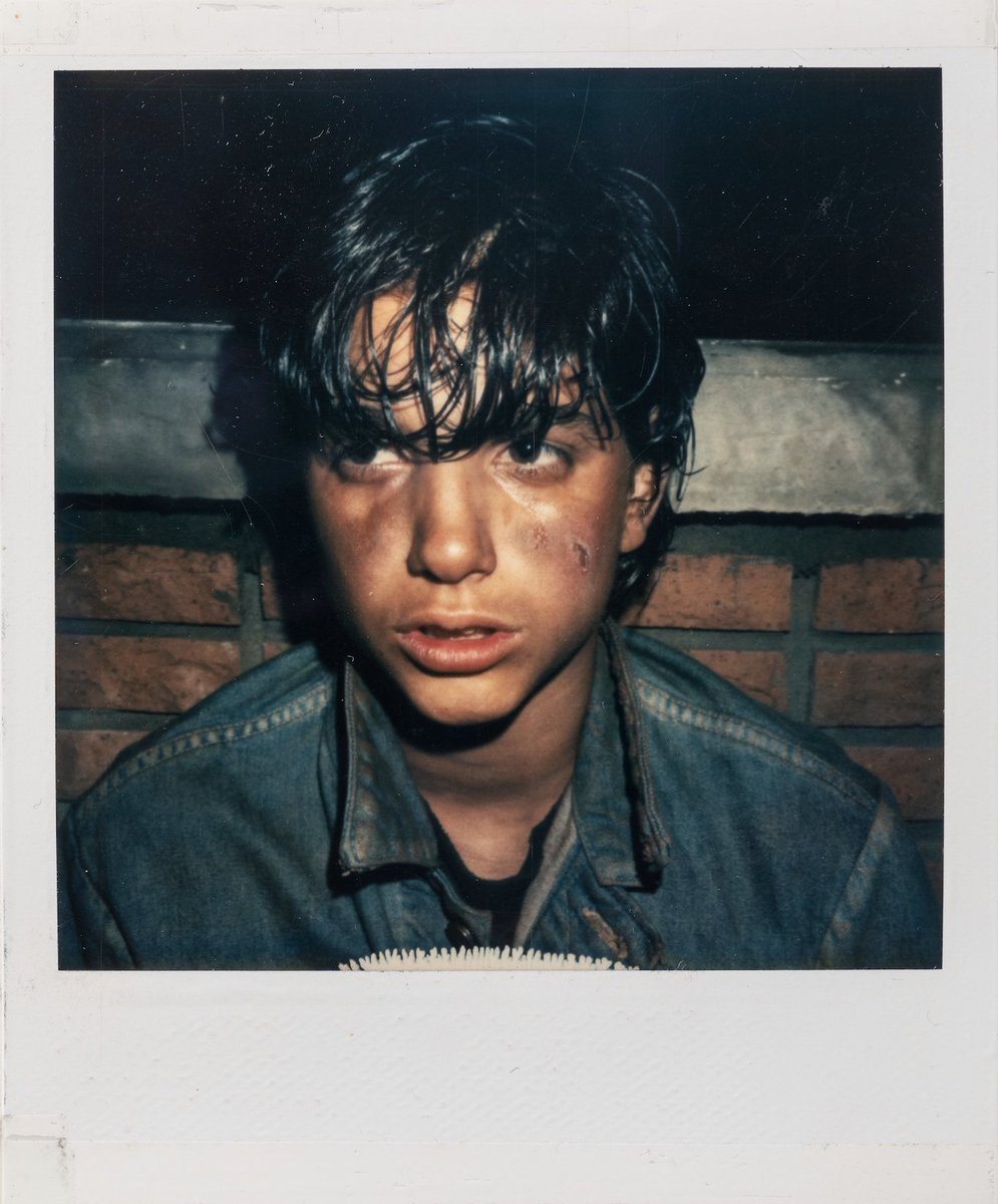 Happy Birthday, Ralph Macchio. Seen here as Johnny Cade in The Outsiders. Polaroid from The Outsiders Make-Up and Hair Department Continuity Book. Stay Gold. <a href="/ralphmacchio/">Ralph Macchio</a>
