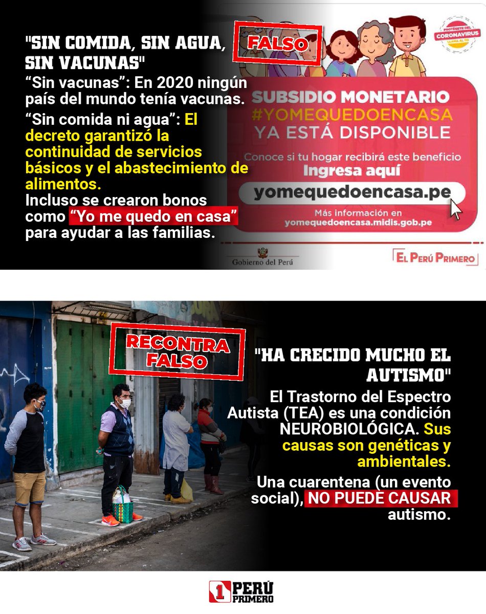 peruprimero_ofi's tweet photo. Hace poco el señor Rafael López Aliaga dió unas controversiales declaraciones acerca del autismo en el Perú.
Aquí te mostramos qué es verdad y qué es mentira.
Porque la política se hace con hechos, no con miedo 💪🏻
#PerúPrimero #VerdadConDatos #NoALaDesinformación #Vizcarra https://t.co/GHRdkG07U6