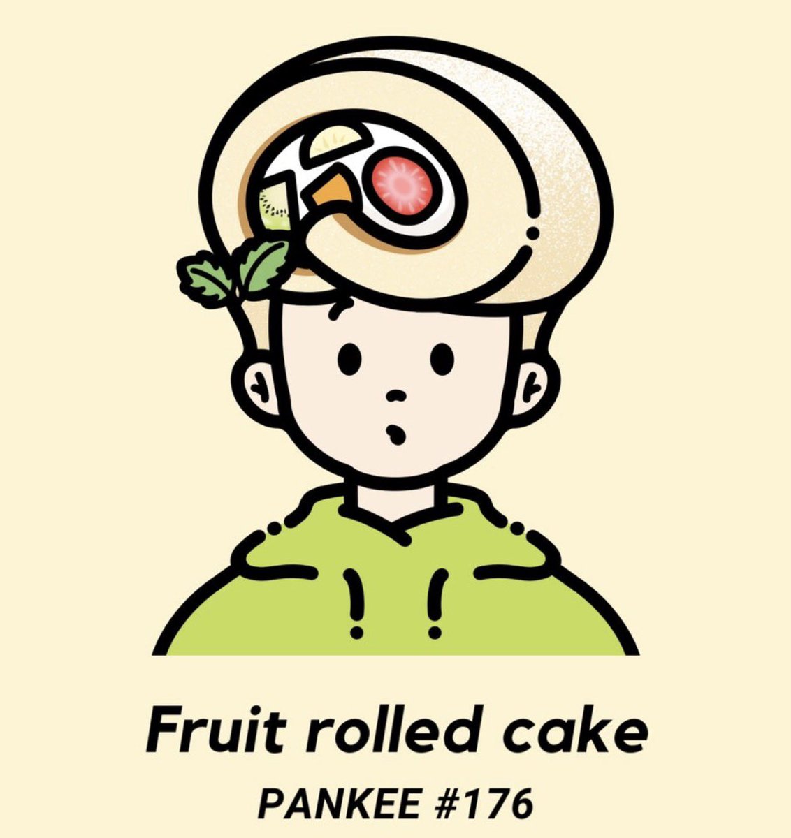 <a href="/PANKEE_jp/">PANKEE ｜F38.39 #デザフェス62</a> 以前アイコンにもしていたフルーツロールケーキくんです！🍓🥝🍊