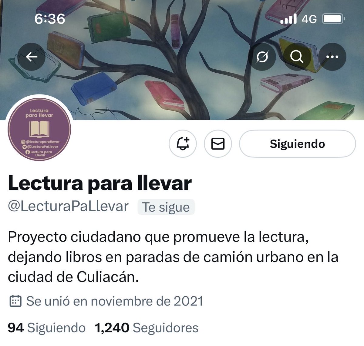 En Culiacán hay un proyecto ciudadano que promueve la lectura, dejando libros en paradas de camión urbano. Síganlo, por favor.