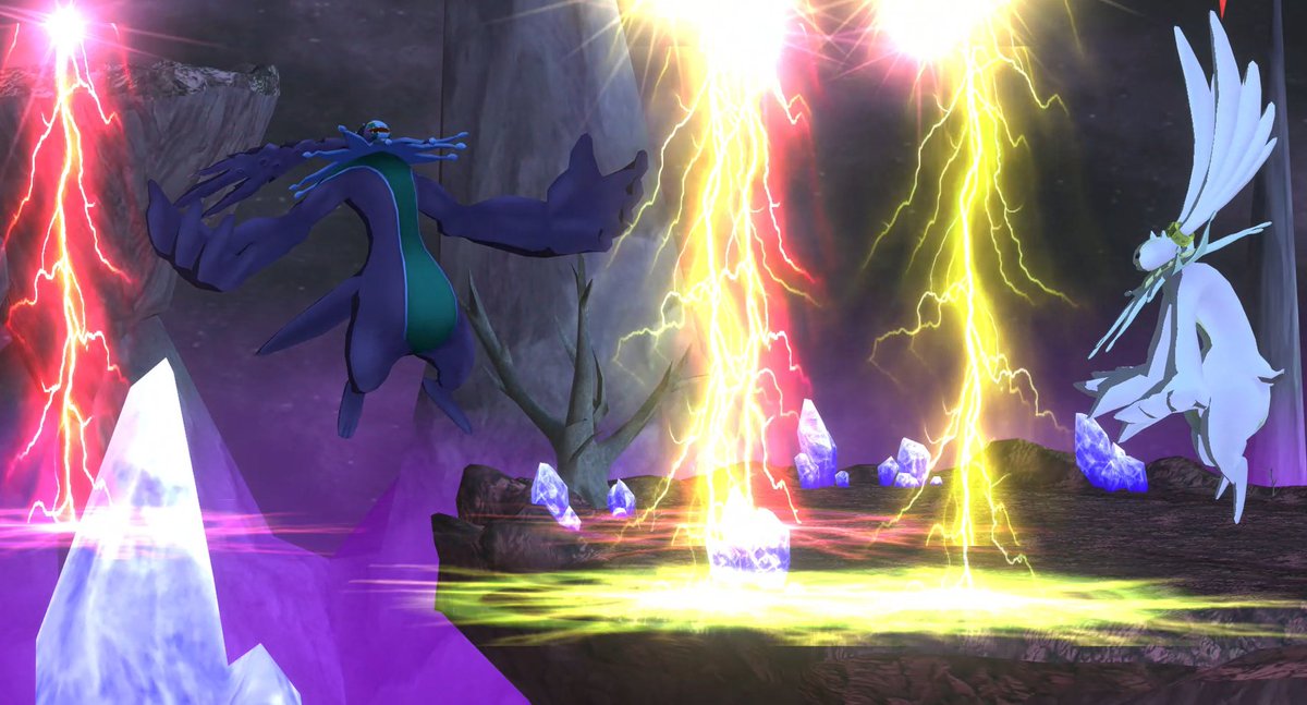 DRA_Remake's tweet image. Cherubimon is a ranger that pierces through enemy projectiles with thunderous spears, staying safe and boxing enemies in with pillars of lightning.

In ultra, their spears home in on enemies while the lightning pillars now stretch far across the map!

#projectdigimon #cherubimon