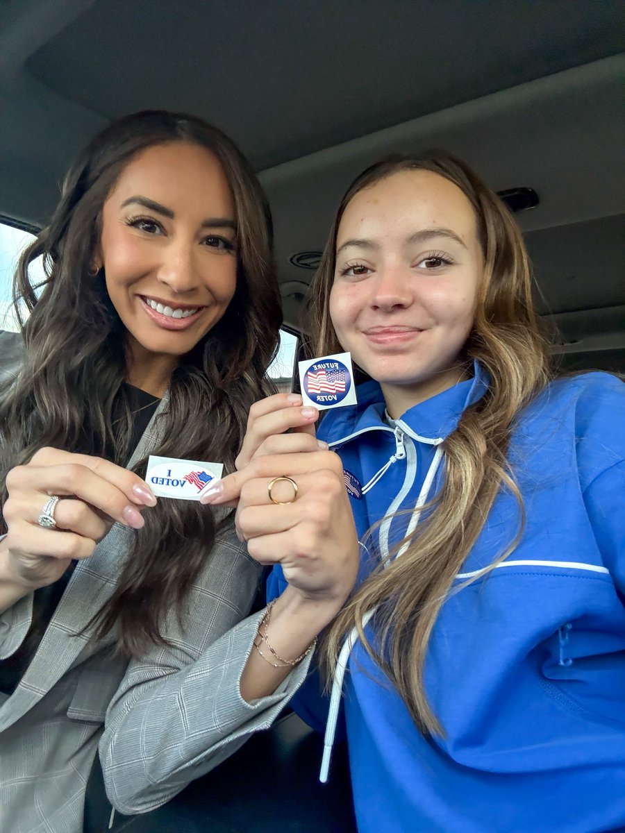 Had a cute date at the polls this morning! 🙂

Proud to vote for:
•Hutch kids
•Candidates who believe in growing our community
•School board members who care deeply about our district. 

If you haven’t yet, today’s the day! EVERY. VOTE. MATTERS. #GoVote 💛🩵💙