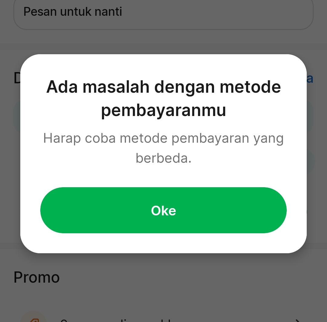 KEP1QR's tweet photo. tolong ini kenapa??? @GrabID udah dari jam 7 begini gabisa mesen, ga cuma di satu resto ajaa tapi smua. udah ganti metode pembayaran tapi tetep nihil 😞 https://t.co/BpslTMXEFX