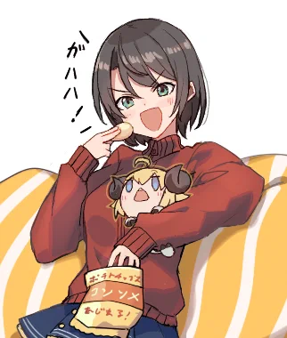 この位置も悪くないよねぇ #プロテインザスバル #つのまきあーと