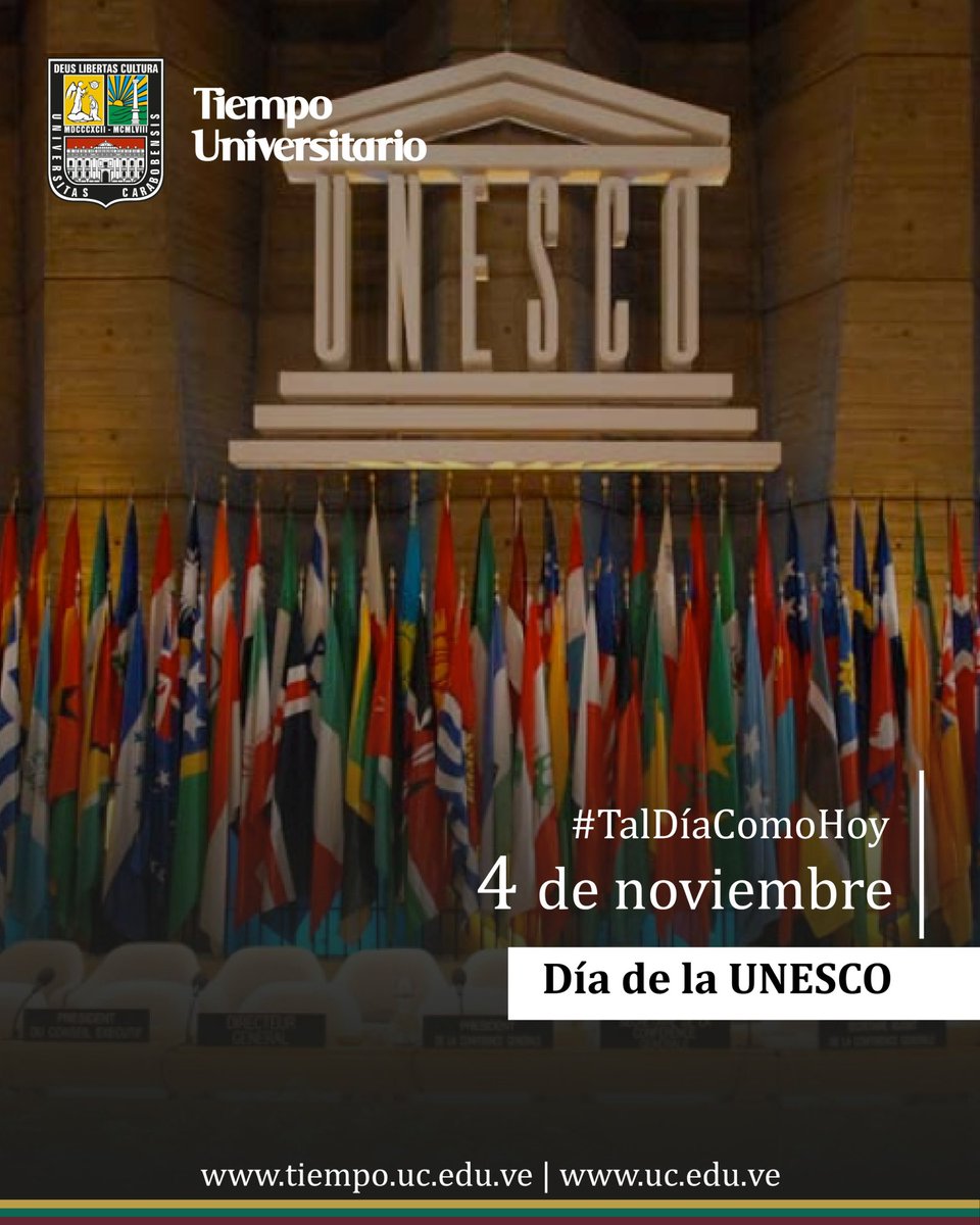 #TalDíaComoHoy de 1946 se crea la UNESCO, único organismo con mandato de la ONU para garantizar igualdad de oportunidades y calidad educativa a nivel mundial, colaborando con la educación superior. #UC