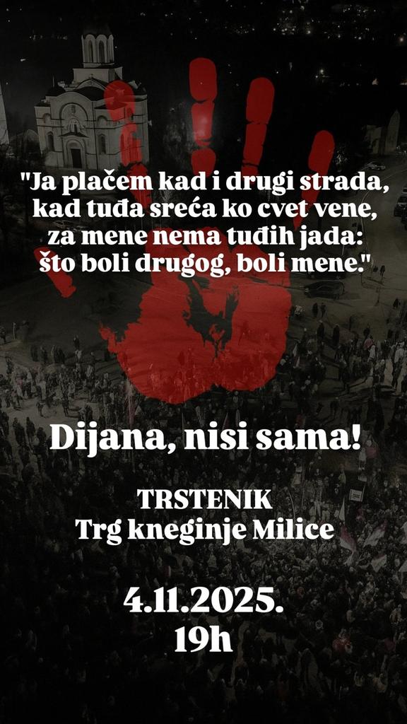Danas kad dođete kući zagrlite svoju decu jer jedna žena to više neće moći! Večeras svi da pružimo podršku MAJCI!