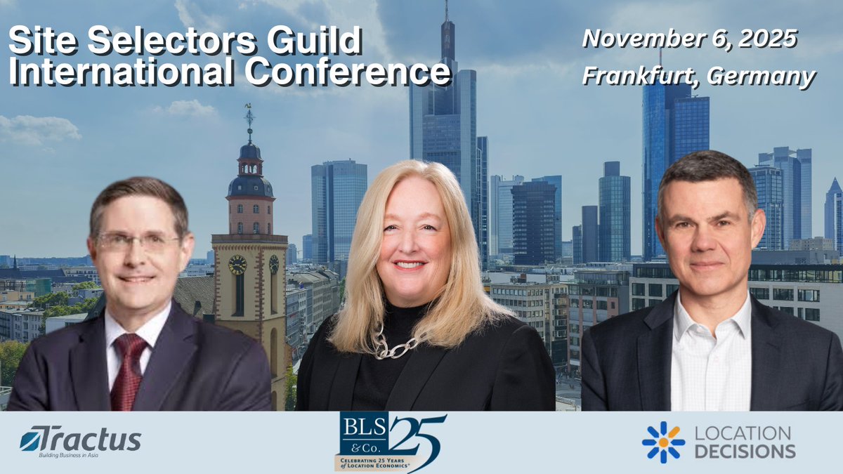 Headed to the Site Selectors Guild International Conference this week? So is BLS &amp; Co.'s managing director <a href="/HyattBosman/">Tracey Hyatt Bosman</a>! She'll be there, along with BLS &amp; Co. partners Andreas Dressler of Location Decisions and Dennis Meseroll of Tractus.