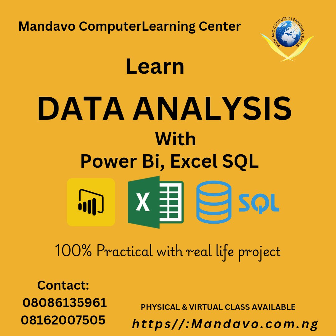 In today’s data-centric world, professionals who understand data analysis stand out.

Join our comprehensive training in Excel, Power BI, and SQL designed to build real-world analytical skills from foundational to advanced level.

Registration for this month is ongoing.