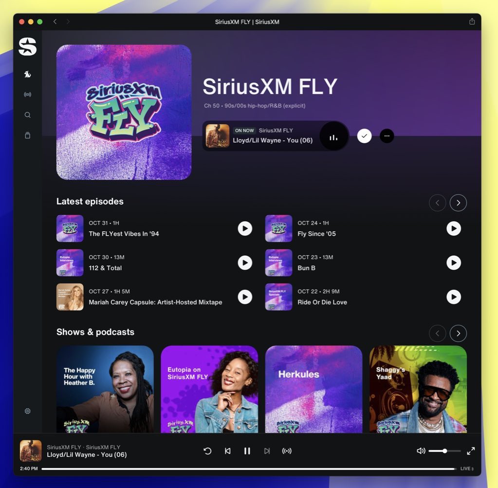 <a href="/SiriusXMFLY/">@SiriusXMFLY</a> You're making my day!