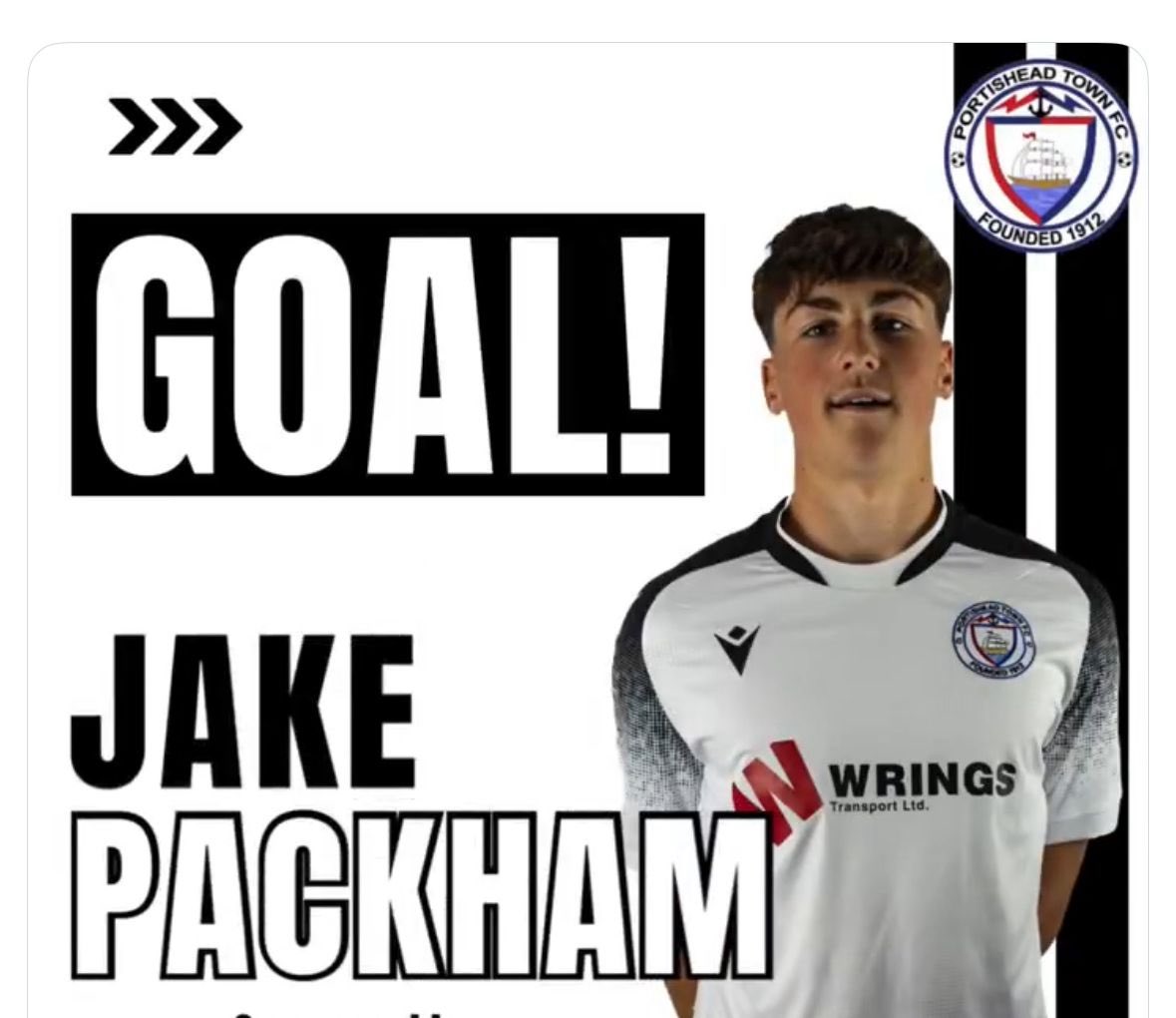 🔴✍️ Loan Signing Incoming ⚪️

Manager Nick Wilson is delighted to announce the loan signing of highly rated young midfielder Jake 
Packham from <a href="/PortisheadTown/">Portishead Town FC</a>. 

We are grateful to Kye Mountford for getting this one over the line for us 🤝 
Welcome to The Heath Jake 🤝