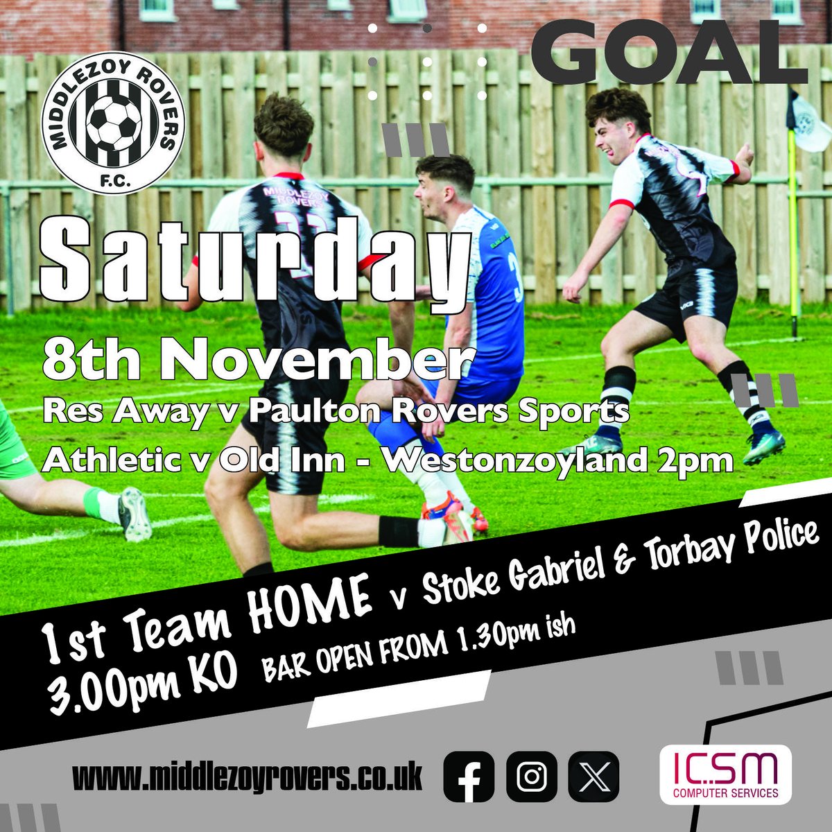 This Saturday all 3 men’s teams are back in action 💪🕺⚫️⚪️.
<a href="/swpleague/">WALTER C. PARSON PENINSULA LEAGUE</a> <a href="/somersetcfl/">Somerset County FL</a> <a href="/swsportsnews/">South West Sports News</a> <a href="/StokeGabrielAFC/">Joke Gabriel</a>