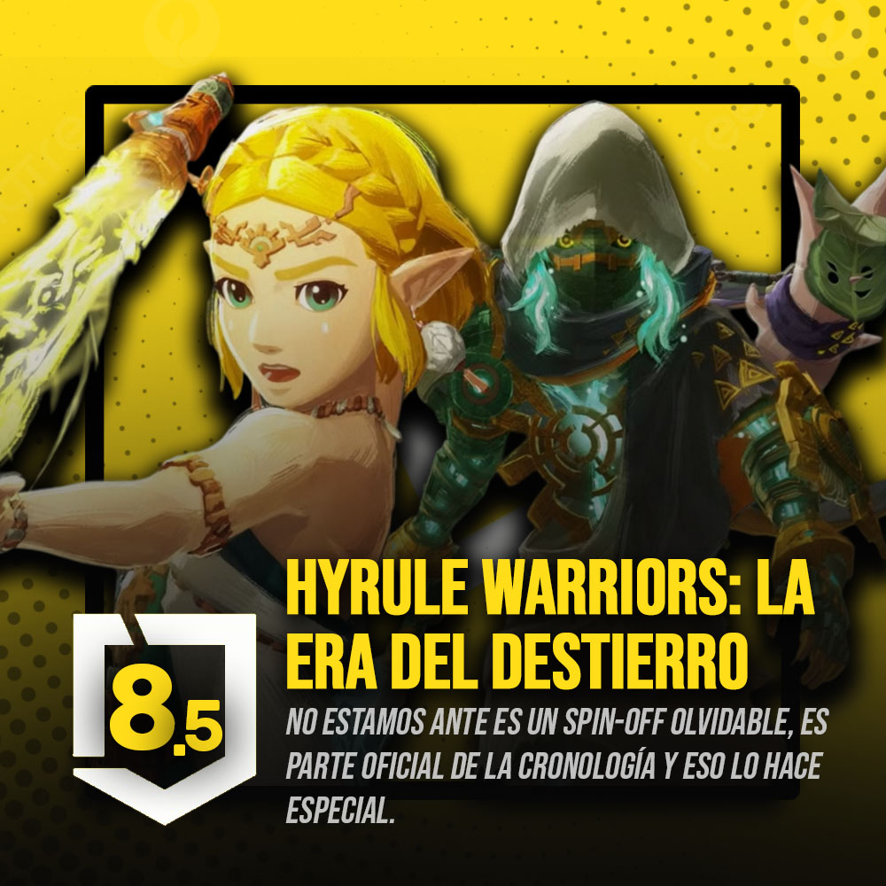 Análisis de Hyrule Warriors: La Era del Destierro - Una precuela definitiva ❗

"Nintendo y Koei-Tecmo nos regalan la precuela definitiva de Tears of the Kingdom con el mejor musou en años"

Puntos Positivos ✅

🔹Historia canon que rellena huecos de Tears of the Kingdom