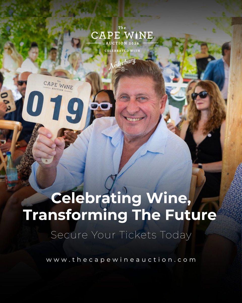 The Cape Wine Auction 2026 - Celebrated with Nederburg. 

A new partnership for hope, honouring South African wine and raising funds for education in the Cape Winelands. 

Discover more about The Cape Wine Auction 2026 today: tinyurl.com/access-auction…

#capewineauction  #auction