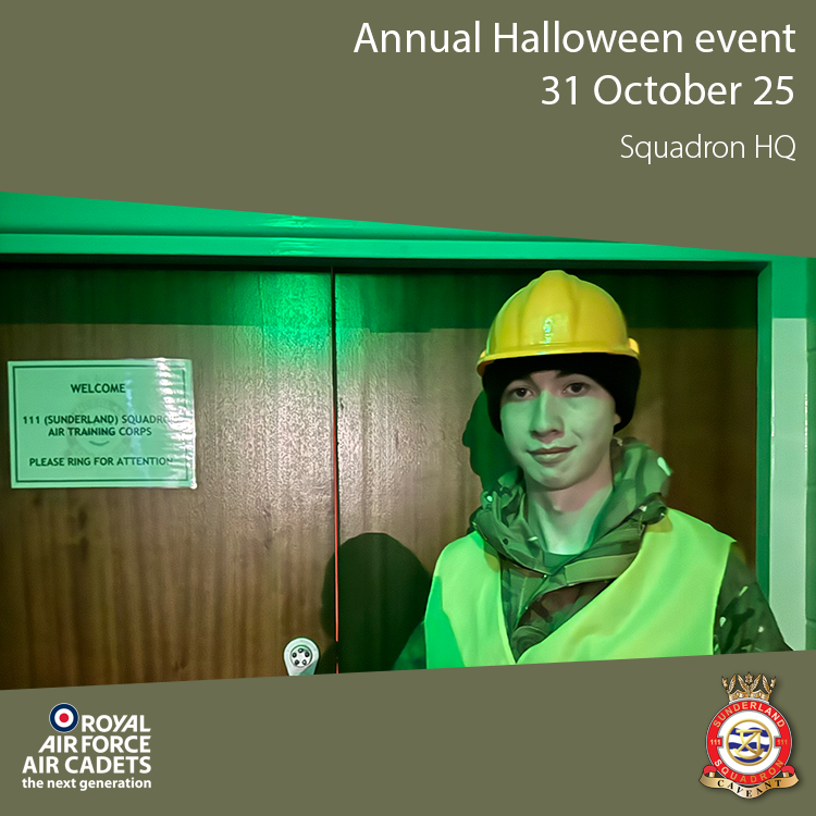 111SquadronATC's tweet photo. Last week, our annual Halloween event did not disappoint!

Cadets from each flight had to gain access to a sinister power plant, assisted by the only worker who managed to escape (FS Robson)... but what dark secrets were left behind?

Well done to everyone! https://t.co/WEnFToLWyS