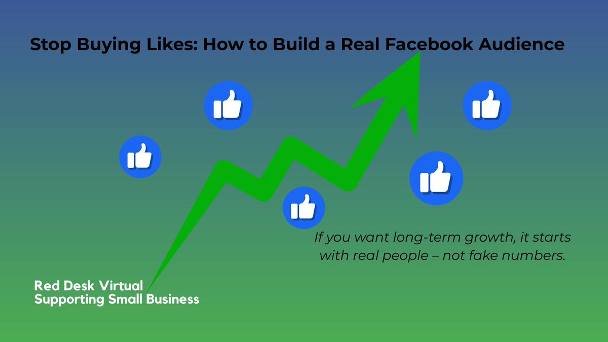 RedDeskVirtual's tweet image. Want more Facebook followers?
Start with strategy, not shortcuts.
We’ve got 5 smart, ethical ways to grow your audience in 2025.
buff.ly/AzxM5NY 
#SocialMediaSupport #SmallBusinessHelp
