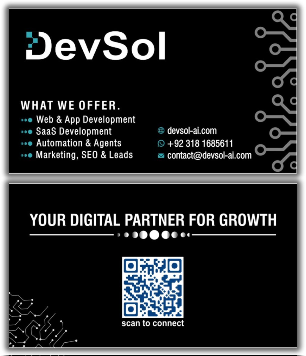 verxeon_ai's tweet image. Businesses that don’t innovate fall behind.
At DevSol, we help you automate workflows, cut costs, and boost ROI with AI-driven systems.
Let’s make tech work where it matters — for your growth.

🌐 devsol-ai.com
#AI #Automation #DevSol #Innovation